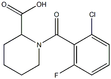 1-[(2-chloro-6-fluorophenyl)carbonyl]piperidine-2-carboxylic acid 结构式