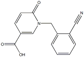 1-[(2-cyanophenyl)methyl]-6-oxo-1,6-dihydropyridine-3-carboxylic acid 结构式