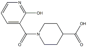 1-[(2-hydroxypyridin-3-yl)carbonyl]piperidine-4-carboxylic acid 结构式