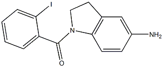 1-[(2-iodophenyl)carbonyl]-2,3-dihydro-1H-indol-5-amine 结构式