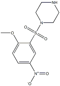 1-[(2-methoxy-5-nitrobenzene)sulfonyl]piperazine 结构式