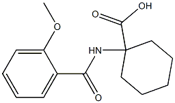 1-[(2-methoxybenzoyl)amino]cyclohexanecarboxylic acid 结构式