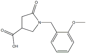 1-[(2-methoxyphenyl)methyl]-5-oxopyrrolidine-3-carboxylic acid 结构式