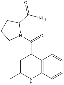 1-[(2-methyl-1,2,3,4-tetrahydroquinolin-4-yl)carbonyl]pyrrolidine-2-carboxamide 结构式