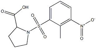 1-[(2-methyl-3-nitrobenzene)sulfonyl]pyrrolidine-2-carboxylic acid 结构式