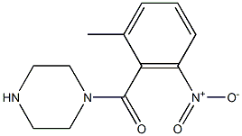 1-[(2-methyl-6-nitrophenyl)carbonyl]piperazine 结构式