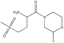 1-[(2-methylmorpholin-4-yl)carbonyl]-3-(methylsulfonyl)propylamine 结构式