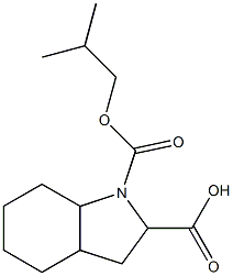 1-[(2-methylpropoxy)carbonyl]-octahydro-1H-indole-2-carboxylic acid 结构式