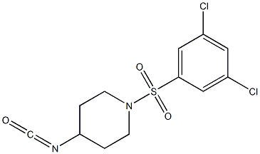 1-[(3,5-dichlorobenzene)sulfonyl]-4-isocyanatopiperidine 结构式