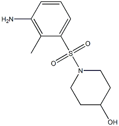 1-[(3-amino-2-methylbenzene)sulfonyl]piperidin-4-ol 结构式