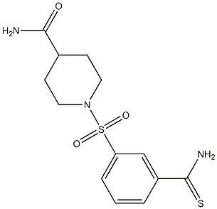 1-[(3-carbamothioylbenzene)sulfonyl]piperidine-4-carboxamide 结构式