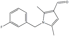 1-[(3-fluorophenyl)methyl]-2,5-dimethyl-1H-pyrrole-3-carbaldehyde 结构式