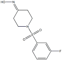 1-[(3-fluorophenyl)sulfonyl]piperidin-4-one oxime 结构式