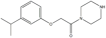 1-[(3-isopropylphenoxy)acetyl]piperazine 结构式