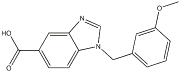 1-[(3-methoxyphenyl)methyl]-1H-1,3-benzodiazole-5-carboxylic acid 结构式