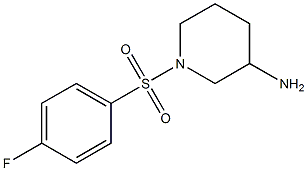 1-[(4-fluorobenzene)sulfonyl]piperidin-3-amine 结构式