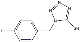 1-[(4-fluorophenyl)methyl]-1H-1,2,3,4-tetrazole-5-thiol 结构式