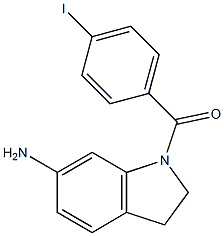 1-[(4-iodophenyl)carbonyl]-2,3-dihydro-1H-indol-6-amine 结构式
