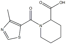 1-[(4-methyl-1,3-thiazol-5-yl)carbonyl]piperidine-2-carboxylic acid 结构式