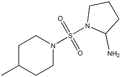 1-[(4-methylpiperidine-1-)sulfonyl]pyrrolidin-2-amine 结构式