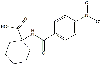 1-[(4-nitrobenzoyl)amino]cyclohexanecarboxylic acid 结构式