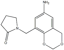1-[(6-amino-2,4-dihydro-1,3-benzodioxin-8-yl)methyl]pyrrolidin-2-one 结构式