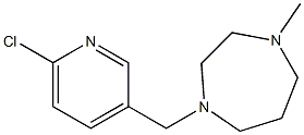 1-[(6-chloropyridin-3-yl)methyl]-4-methyl-1,4-diazepane 结构式