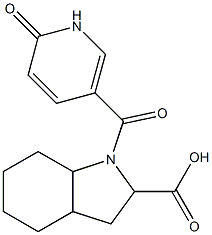 1-[(6-oxo-1,6-dihydropyridin-3-yl)carbonyl]octahydro-1H-indole-2-carboxylic acid 结构式