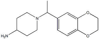 1-[1-(2,3-dihydro-1,4-benzodioxin-6-yl)ethyl]piperidin-4-amine 结构式