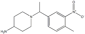 1-[1-(4-methyl-3-nitrophenyl)ethyl]piperidin-4-amine 结构式