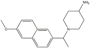 1-[1-(6-methoxynaphthalen-2-yl)ethyl]piperidin-4-amine 结构式