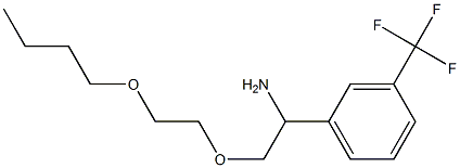 1-[1-amino-2-(2-butoxyethoxy)ethyl]-3-(trifluoromethyl)benzene 结构式