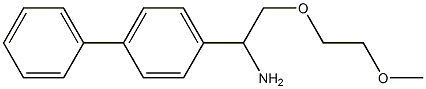 1-[1-amino-2-(2-methoxyethoxy)ethyl]-4-phenylbenzene 结构式