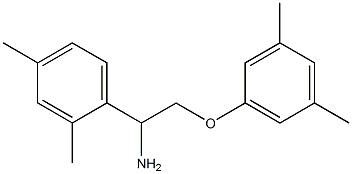 1-[1-amino-2-(3,5-dimethylphenoxy)ethyl]-2,4-dimethylbenzene 结构式