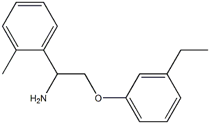 1-[1-amino-2-(3-ethylphenoxy)ethyl]-2-methylbenzene 结构式