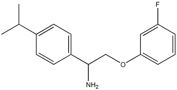 1-[1-amino-2-(3-fluorophenoxy)ethyl]-4-(propan-2-yl)benzene 结构式