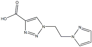 1-[2-(1H-pyrazol-1-yl)ethyl]-1H-1,2,3-triazole-4-carboxylic acid 结构式