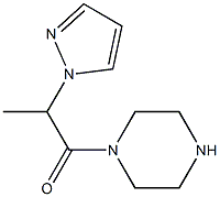 1-[2-(1H-pyrazol-1-yl)propanoyl]piperazine 结构式