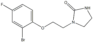 1-[2-(2-bromo-4-fluorophenoxy)ethyl]imidazolidin-2-one 结构式