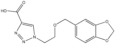 1-[2-(2H-1,3-benzodioxol-5-ylmethoxy)ethyl]-1H-1,2,3-triazole-4-carboxylic acid 结构式