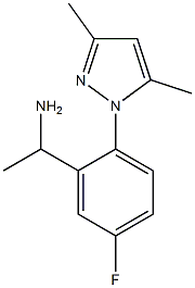 1-[2-(3,5-dimethyl-1H-pyrazol-1-yl)-5-fluorophenyl]ethan-1-amine 结构式