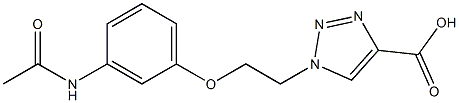 1-[2-(3-acetamidophenoxy)ethyl]-1H-1,2,3-triazole-4-carboxylic acid 结构式