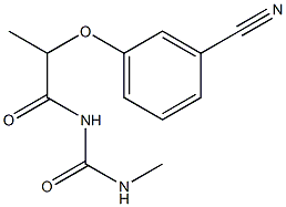 1-[2-(3-cyanophenoxy)propanoyl]-3-methylurea 结构式