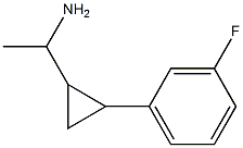 1-[2-(3-fluorophenyl)cyclopropyl]ethan-1-amine 结构式