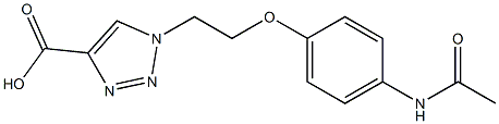 1-[2-(4-acetamidophenoxy)ethyl]-1H-1,2,3-triazole-4-carboxylic acid 结构式