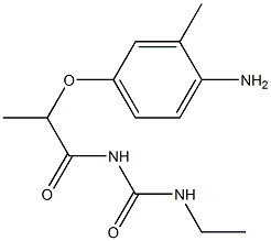 1-[2-(4-amino-3-methylphenoxy)propanoyl]-3-ethylurea 结构式