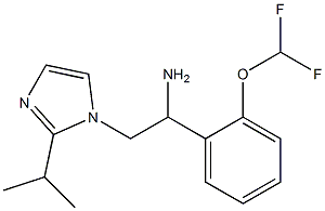 1-[2-(difluoromethoxy)phenyl]-2-[2-(propan-2-yl)-1H-imidazol-1-yl]ethan-1-amine 结构式