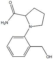 1-[2-(hydroxymethyl)phenyl]pyrrolidine-2-carboxamide 结构式