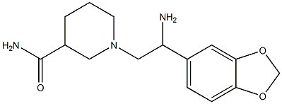 1-[2-amino-2-(1,3-benzodioxol-5-yl)ethyl]piperidine-3-carboxamide 结构式