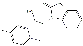 1-[2-amino-2-(2,5-dimethylphenyl)ethyl]-2,3-dihydro-1H-indol-2-one 结构式